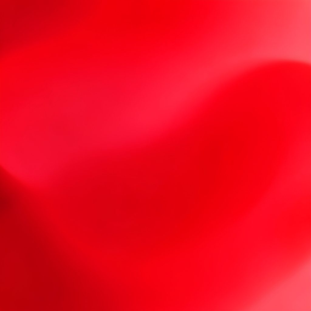 Soft gradient header in warm white, peach, and coral red tones, softly textured like flowing hair